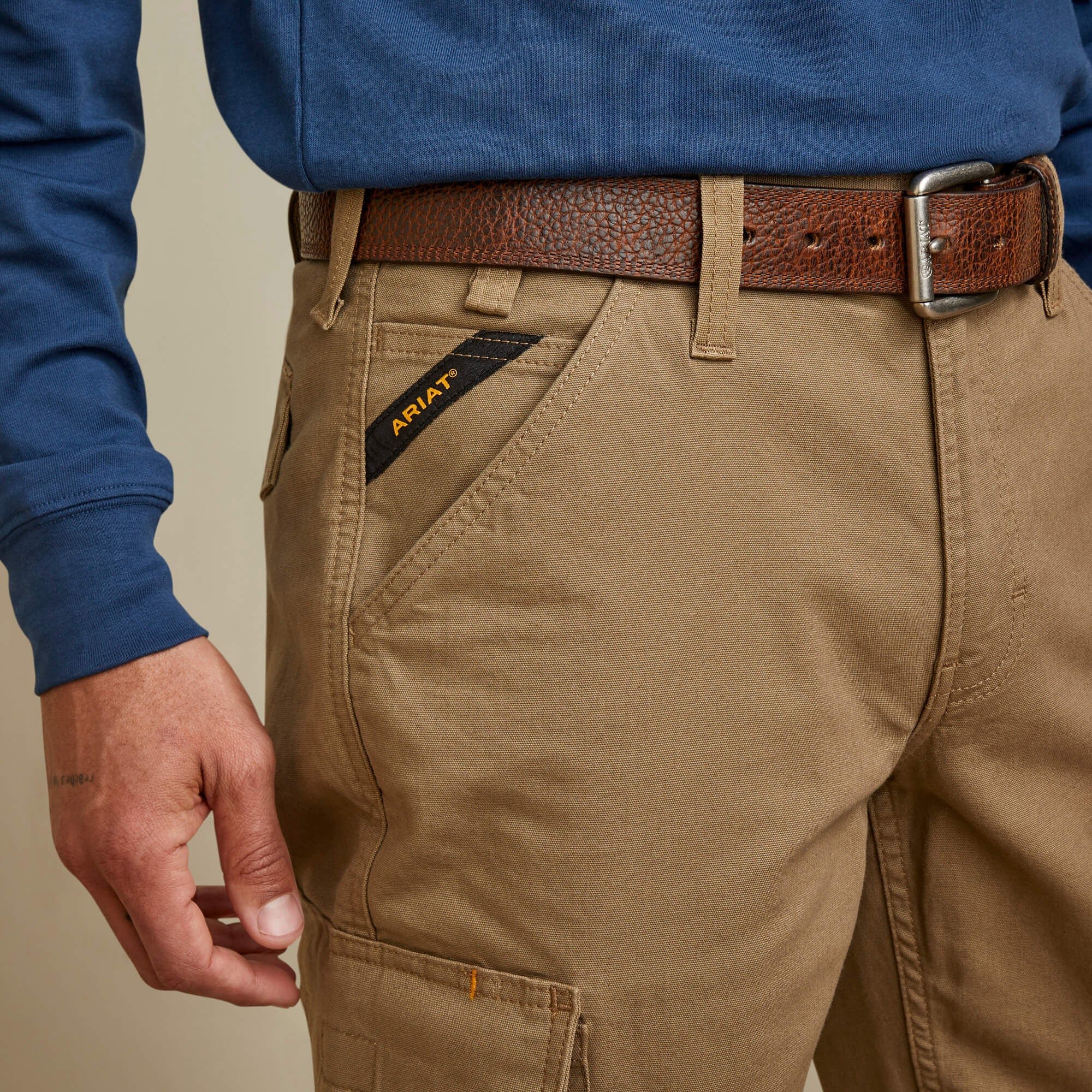 Rebar M4 Relaxed Made Tough Cargo Straight Pant Men - FIELD KHAKI