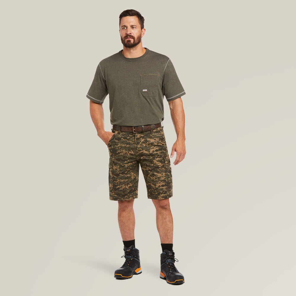 Rebar DuraStretch Made Tough Cargo 11" Short Men - OLIVE CAMO