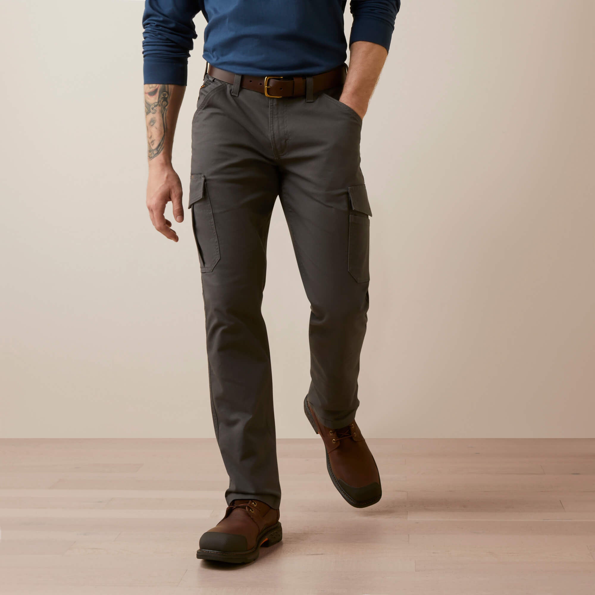 Rebar M4 Relaxed Made Tough Cargo Straight Pant Men - REBAR GREY