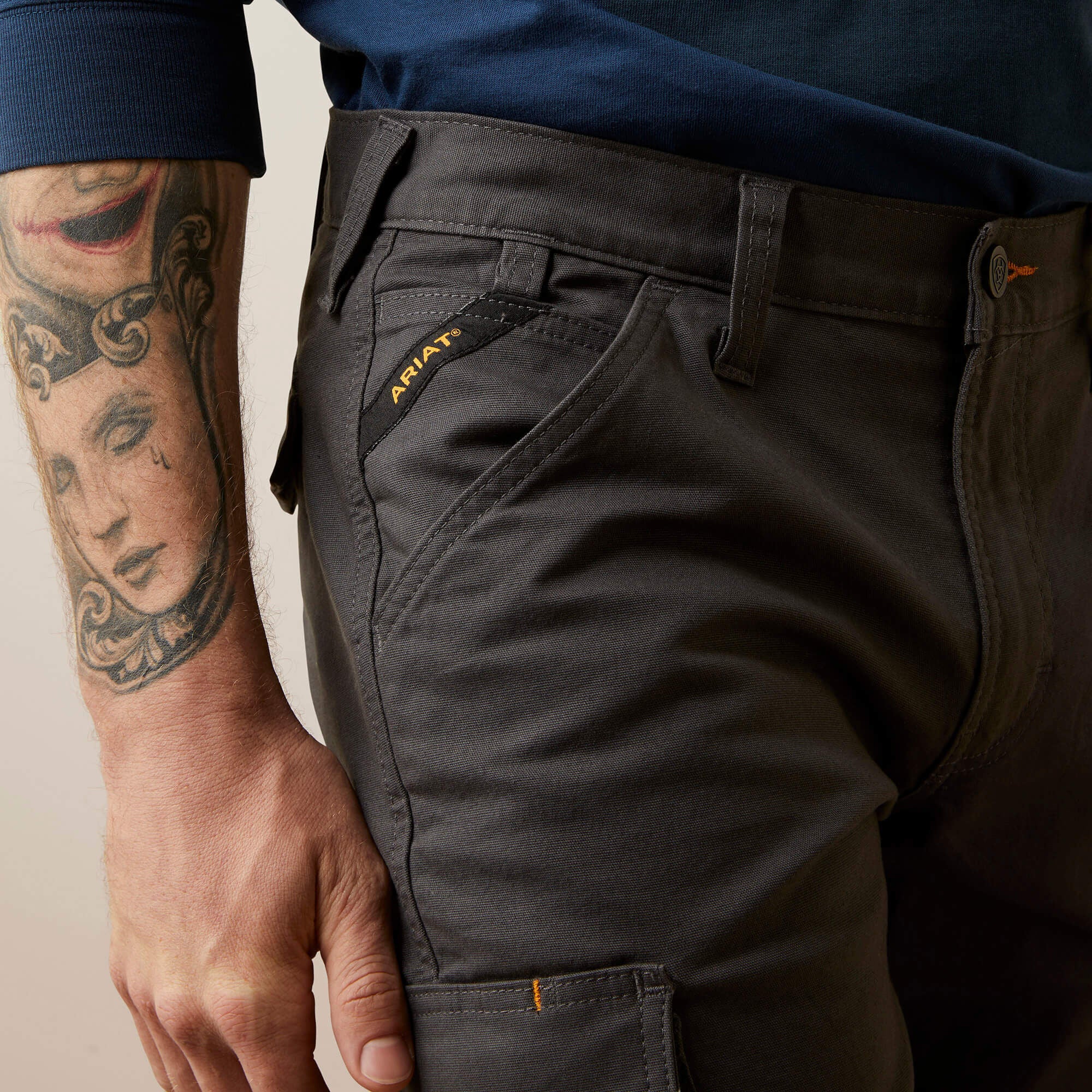 Rebar M4 Relaxed Made Tough Cargo Straight Pant Men - REBAR GREY
