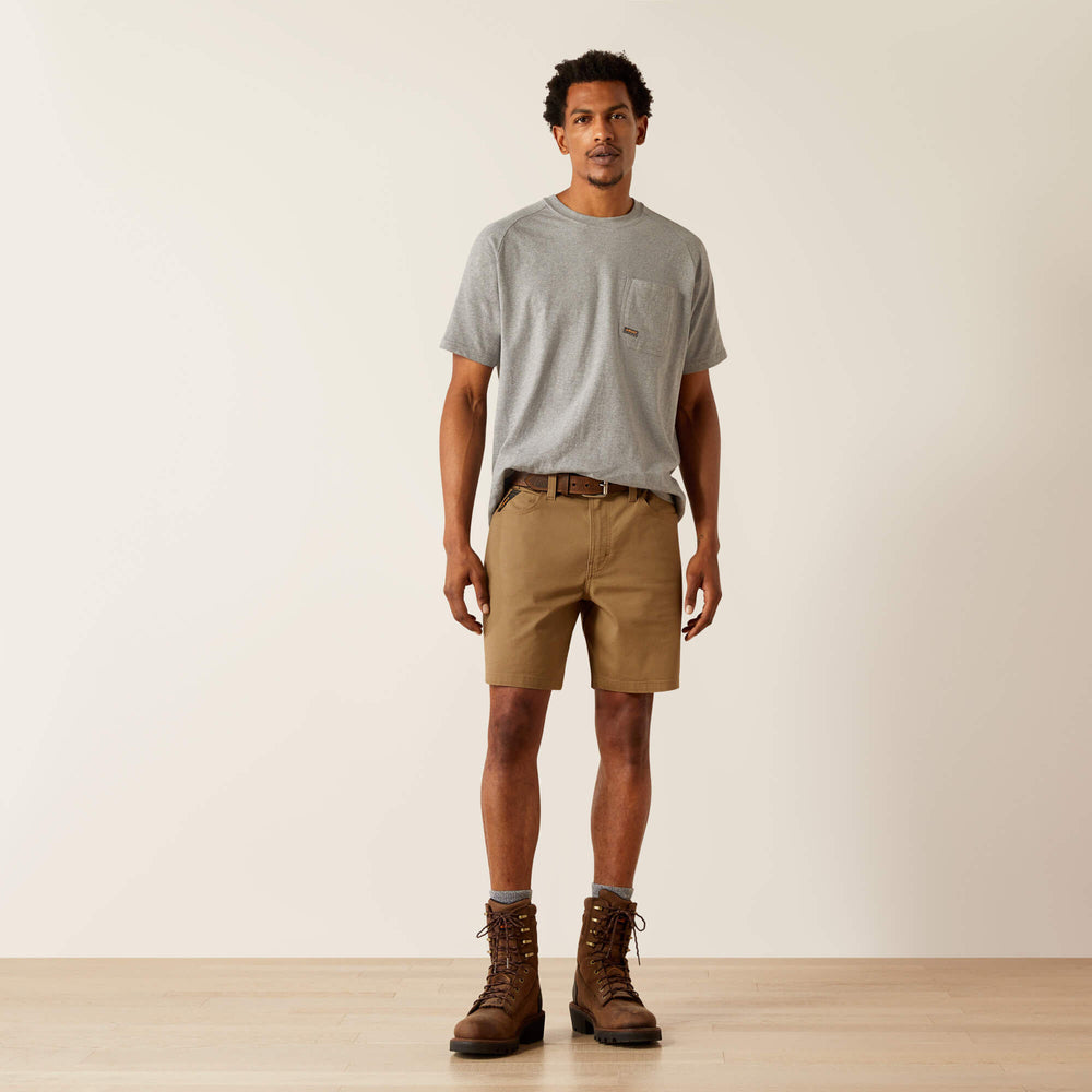 Rebar DuraStretch Made Tough 8" Short Men - FIELD KHAKI