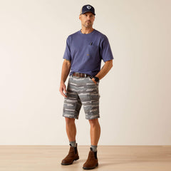 Rebar DuraStretch Made Tough Cargo 11" Short Men - REBAR GREY MASONRY CAMO