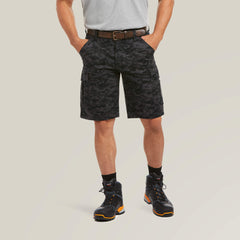 Rebar DuraStretch Made Tough Cargo 11" Short Men - BLACK DIGI CAMO