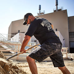 Rebar DuraStretch Made Tough Cargo 11" Short Men - BLACK DIGI CAMO