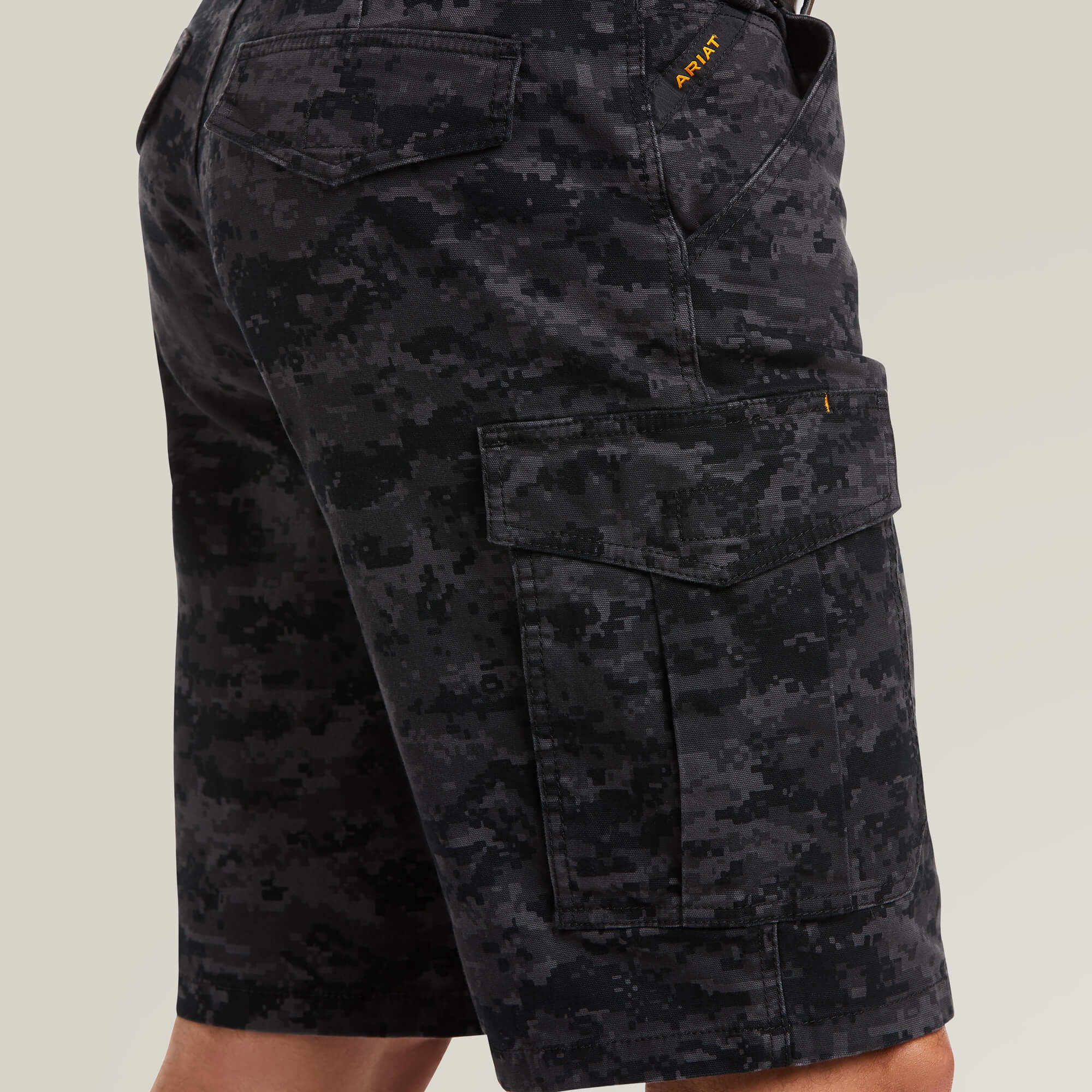 Rebar DuraStretch Made Tough Cargo 11" Short Men - BLACK DIGI CAMO