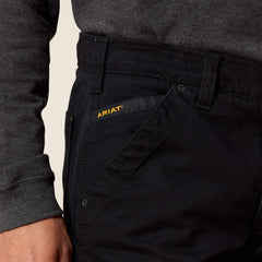 Rebar M5 Straight DuraStretch Washed Twill Dungaree Straight Leg Pant Men - BLACK