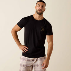 Ariat Banner Badge T-Shirt Men - BLACK