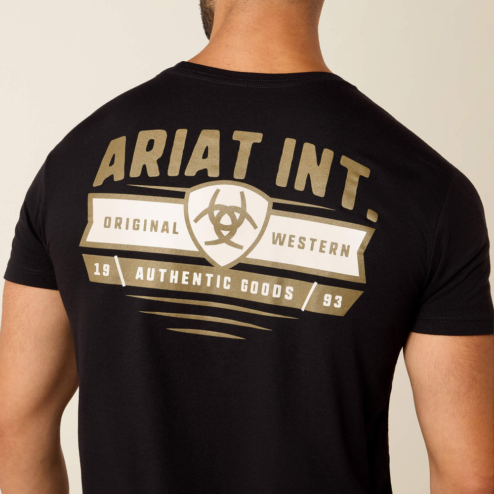 Ariat Banner Badge T-Shirt Men - BLACK
