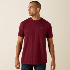 Ariat Shell Game Classic Fit T-Shirt Men - MAROON BANNER