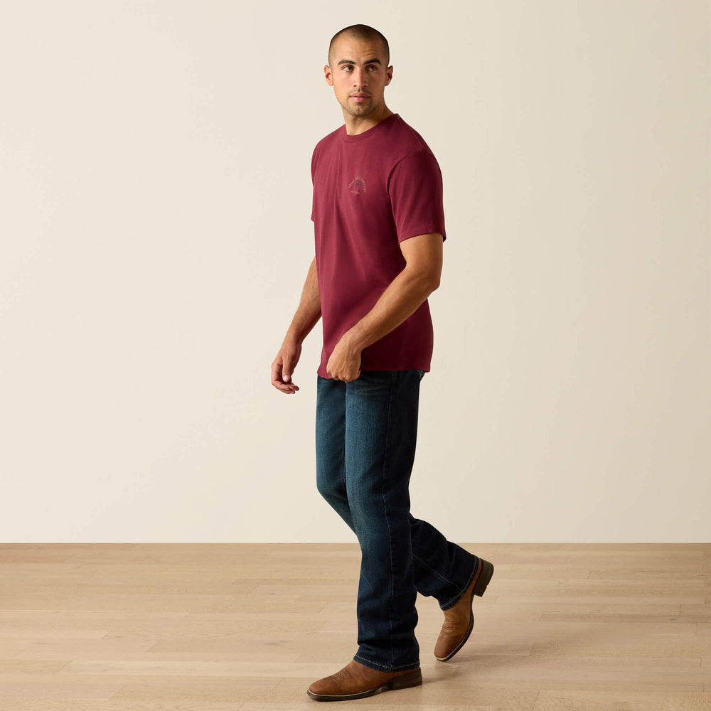 Ariat Shell Game Classic Fit T-Shirt Men - MAROON BANNER