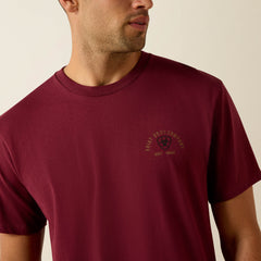 Ariat Shell Game Classic Fit T-Shirt Men - MAROON BANNER
