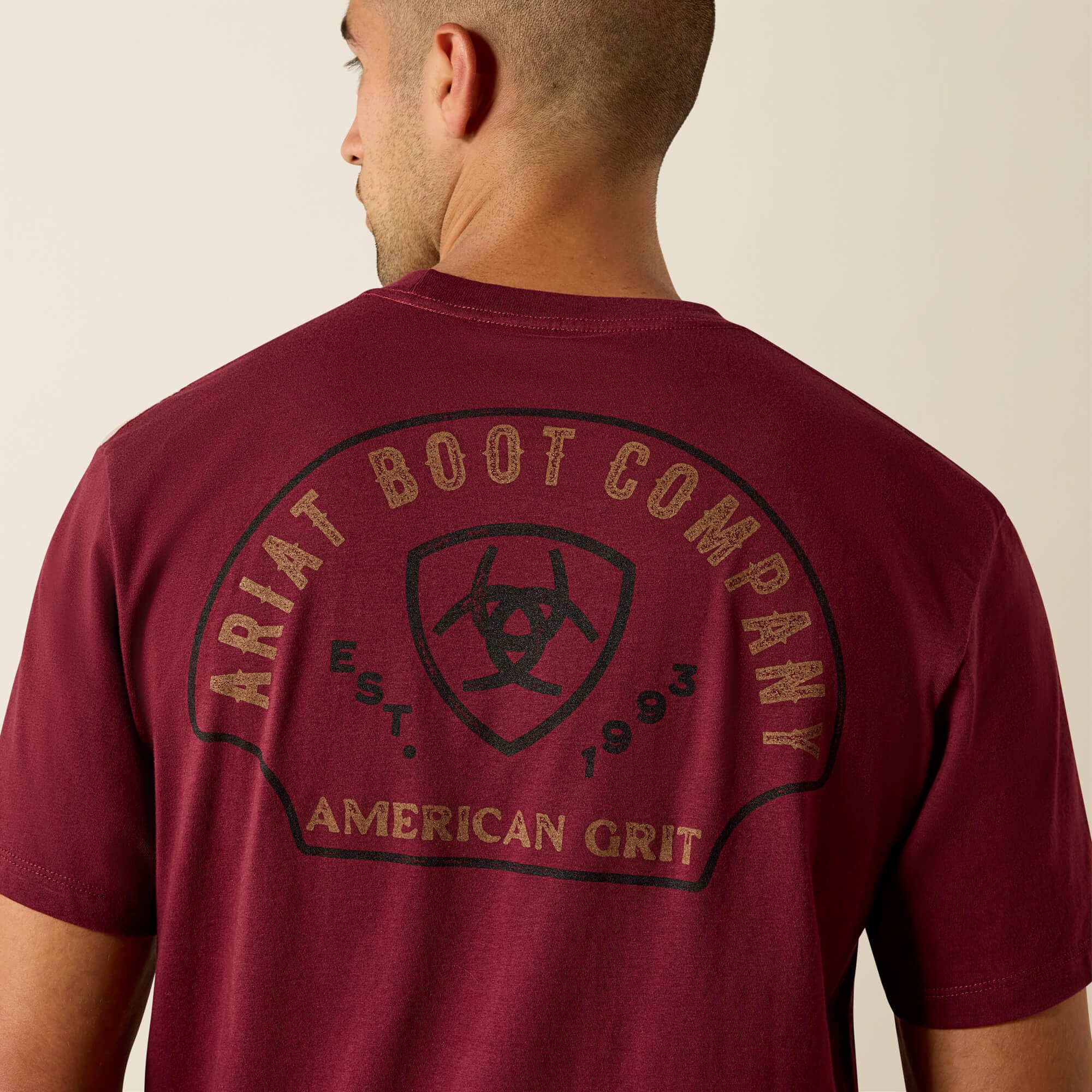 Ariat Shell Game Classic Fit T-Shirt Men - MAROON BANNER