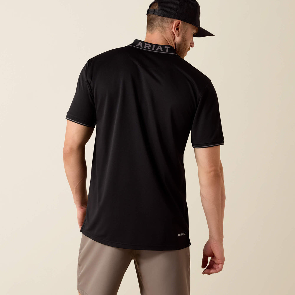 Logo Fitted Polo Men - BLACK