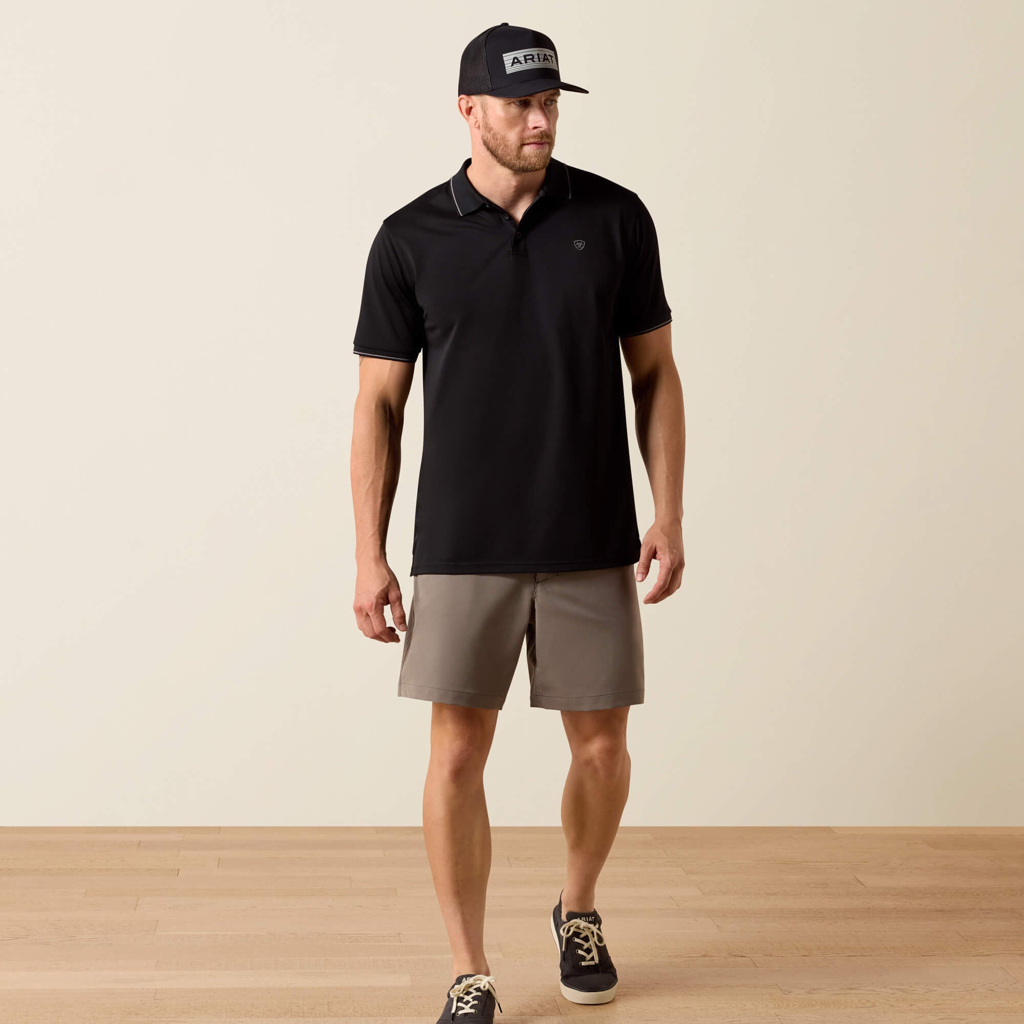 Logo Fitted Polo Men - BLACK