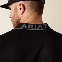 Logo Fitted Polo Men - BLACK