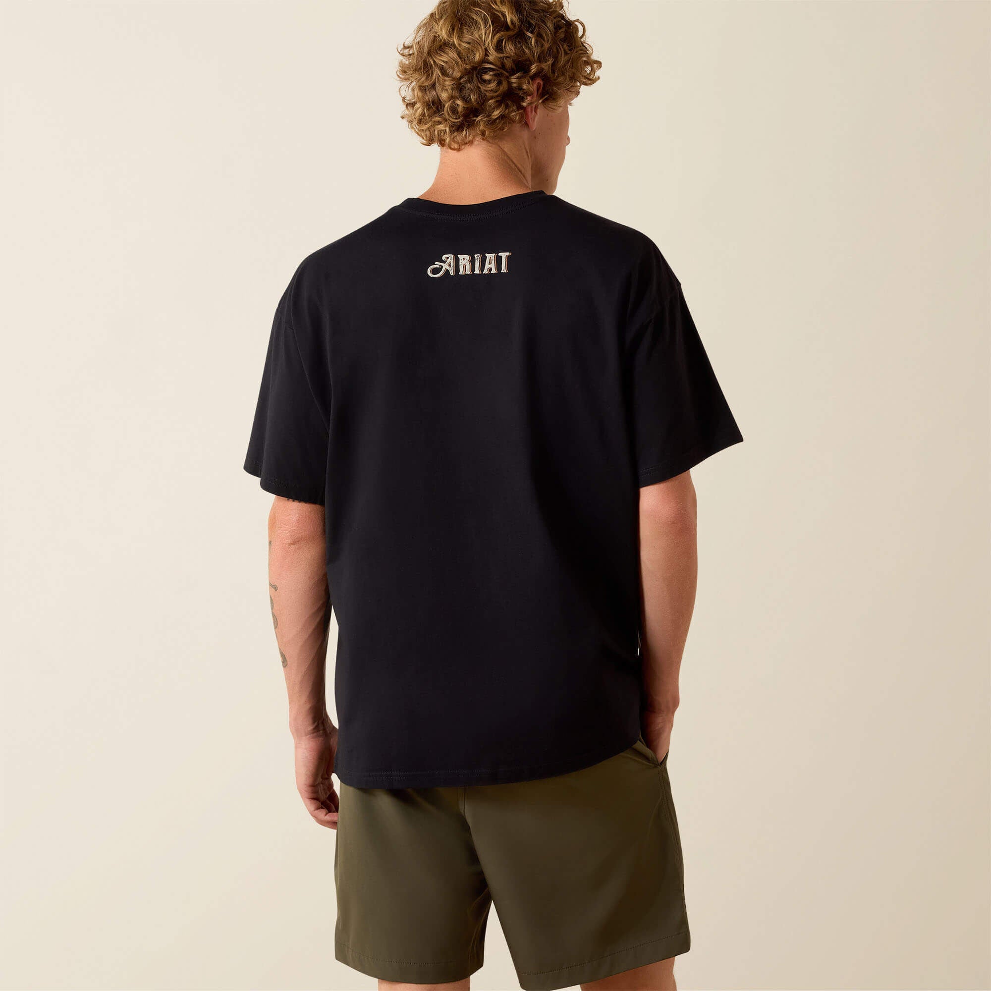 Wild Life Boxy T-Shirt Men - WASHED BLACK