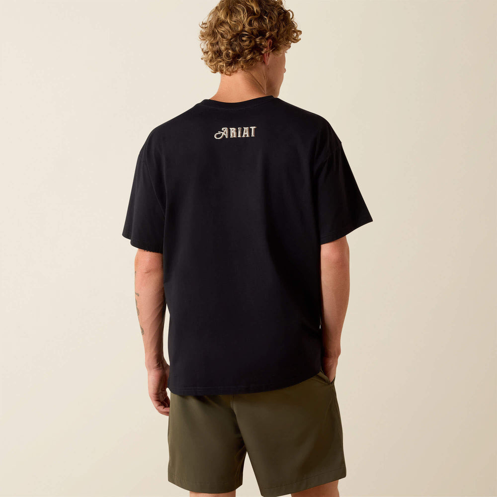 Wild Life Boxy T-Shirt Men - WASHED BLACK