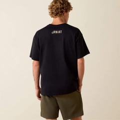 Wild Life Boxy T-Shirt Men - WASHED BLACK