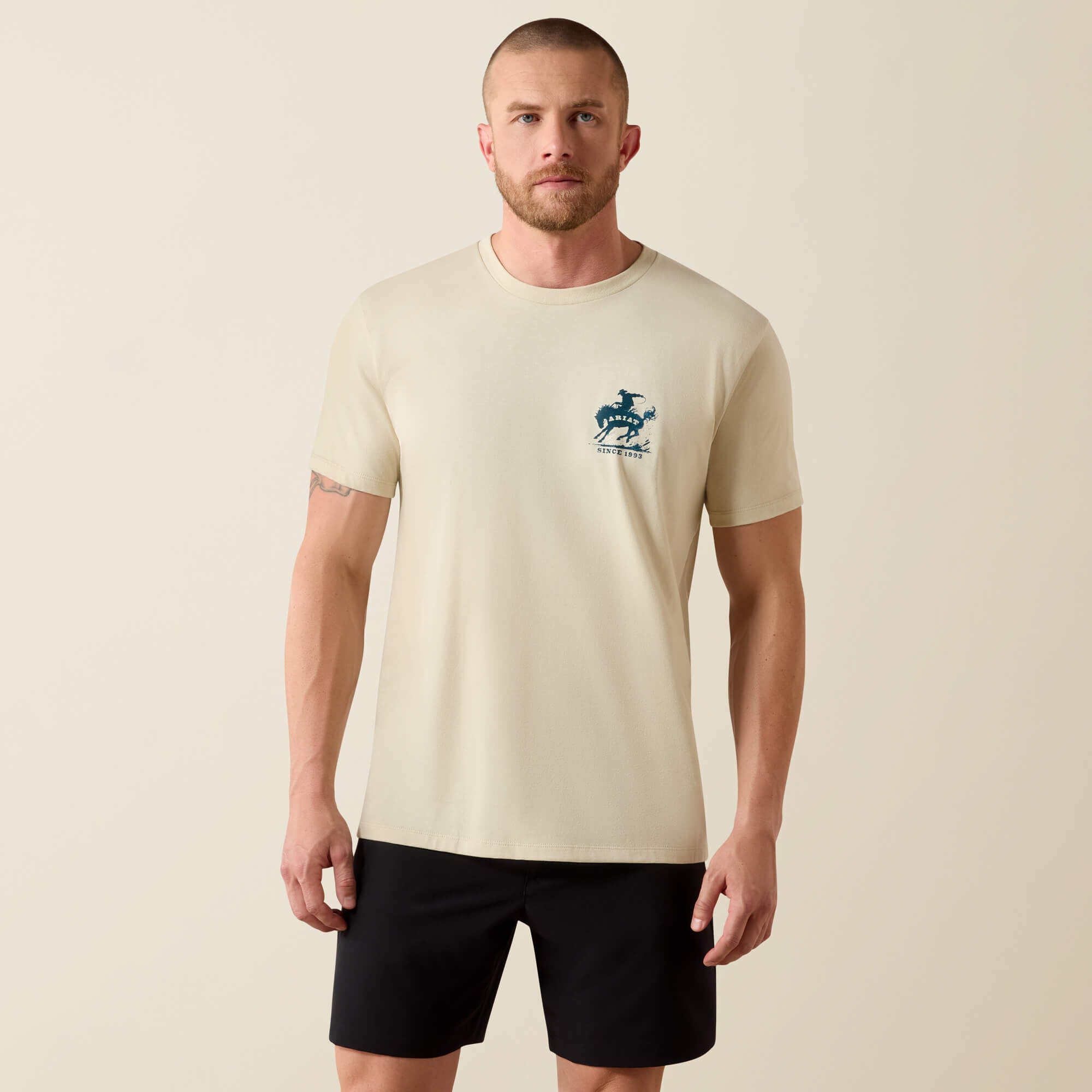 Ariat Split Freedom Painted Classic Fit T-Shirt Men - NATURAL