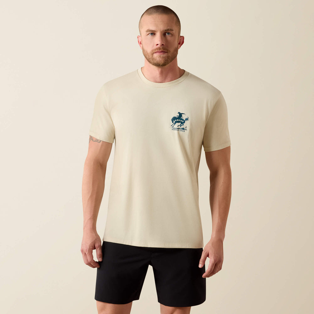 Ariat Split Freedom Painted Classic Fit T-Shirt Men - NATURAL