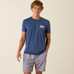 Ariat Outline Shop T-Shirt Men - NAVY HEATHER