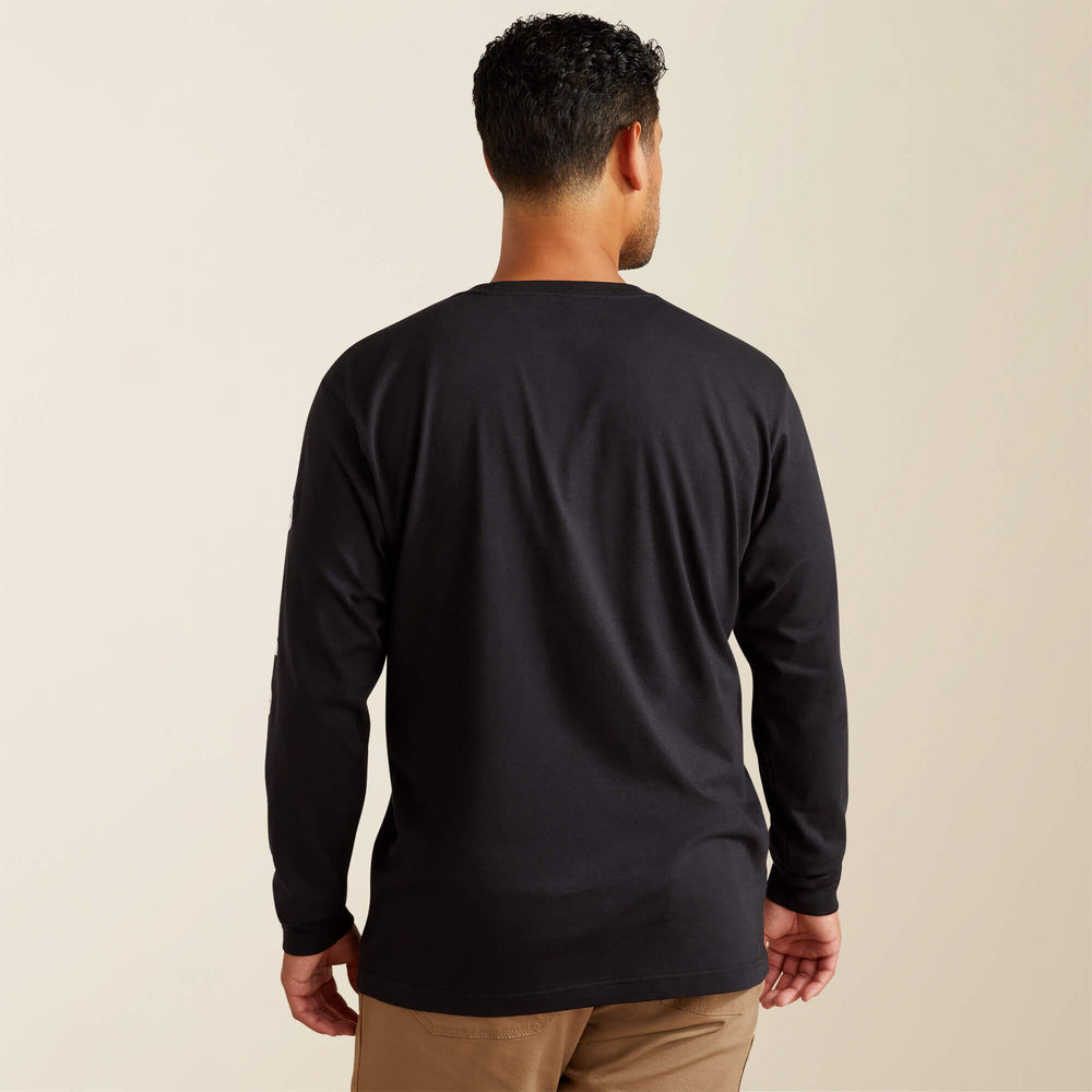 Rebar Cotton Strong Standard Logo Pocket T-Shirt Men - BLACK/WHITE