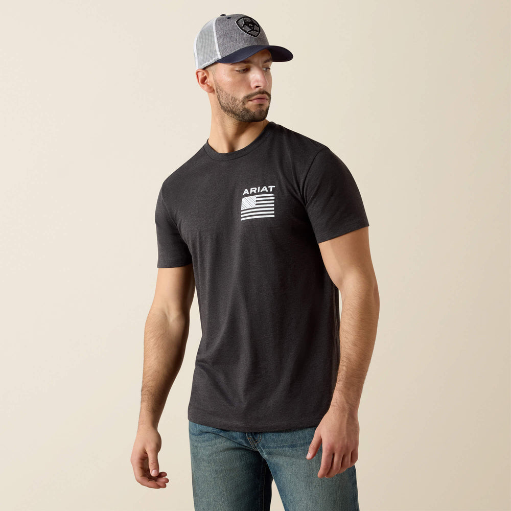 Ariat Freedom T-Shirt Men - CHARCOAL HEATHER