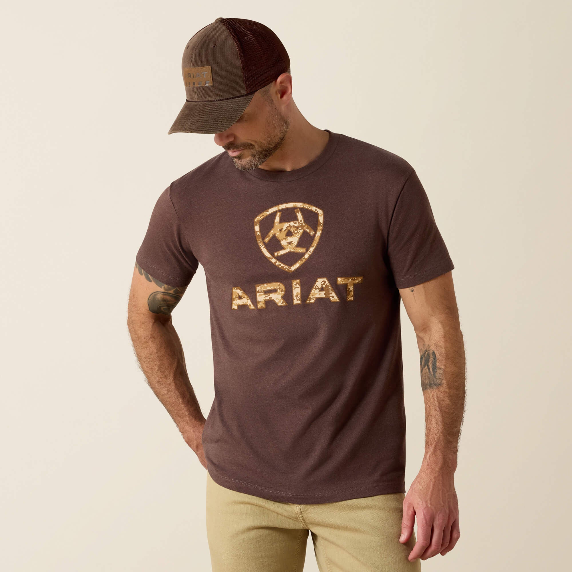 Liberty USA Digi Camo T-Shirt Men - BROWN HEATHER