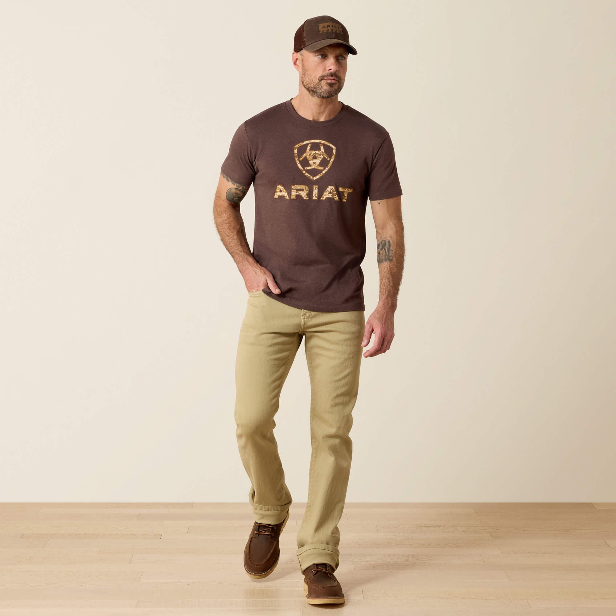 Liberty USA Digi Camo T-Shirt Men - BROWN HEATHER