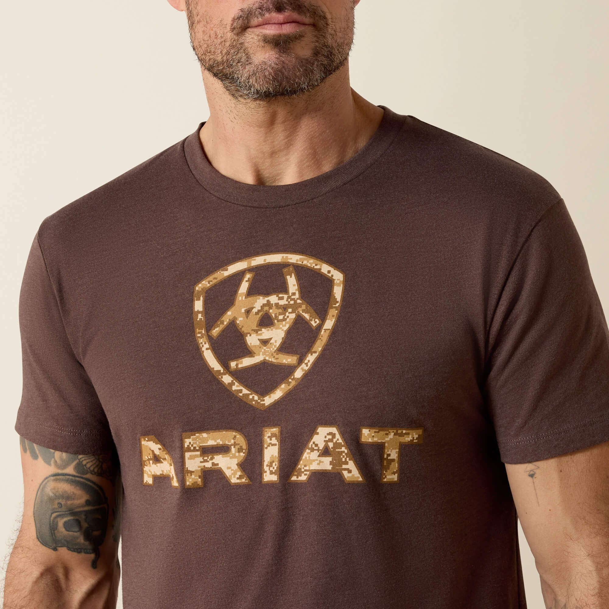 Liberty USA Digi Camo T-Shirt Men - BROWN HEATHER