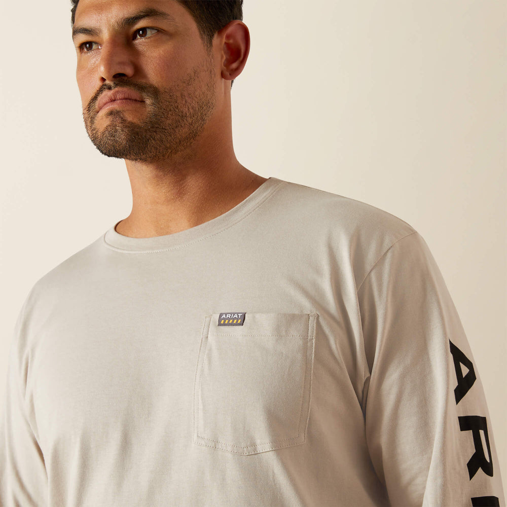 Rebar Cotton Strong Standard Logo Pocket T-Shirt Men - STRING/BLACK