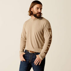 Ariat Elevated V2 T-Shirt Men - OATMEAL HEATHER