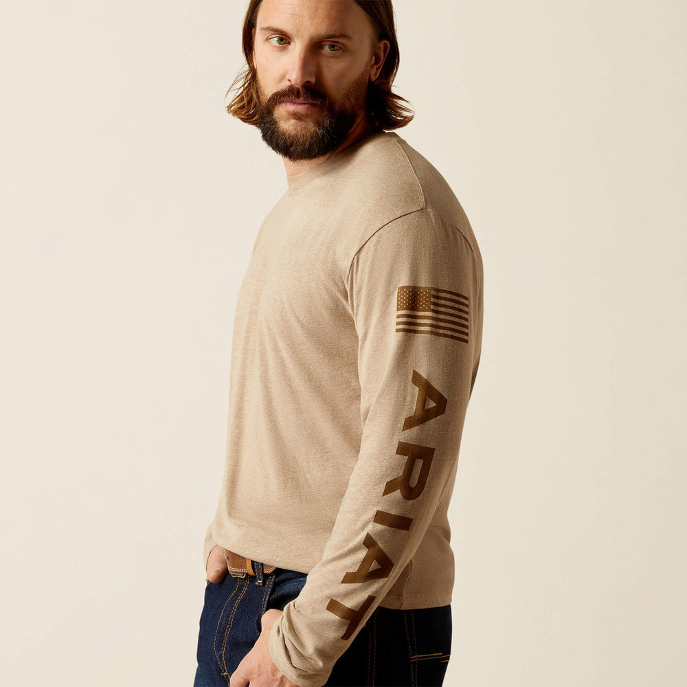 Ariat Elevated V2 T-Shirt Men - OATMEAL HEATHER