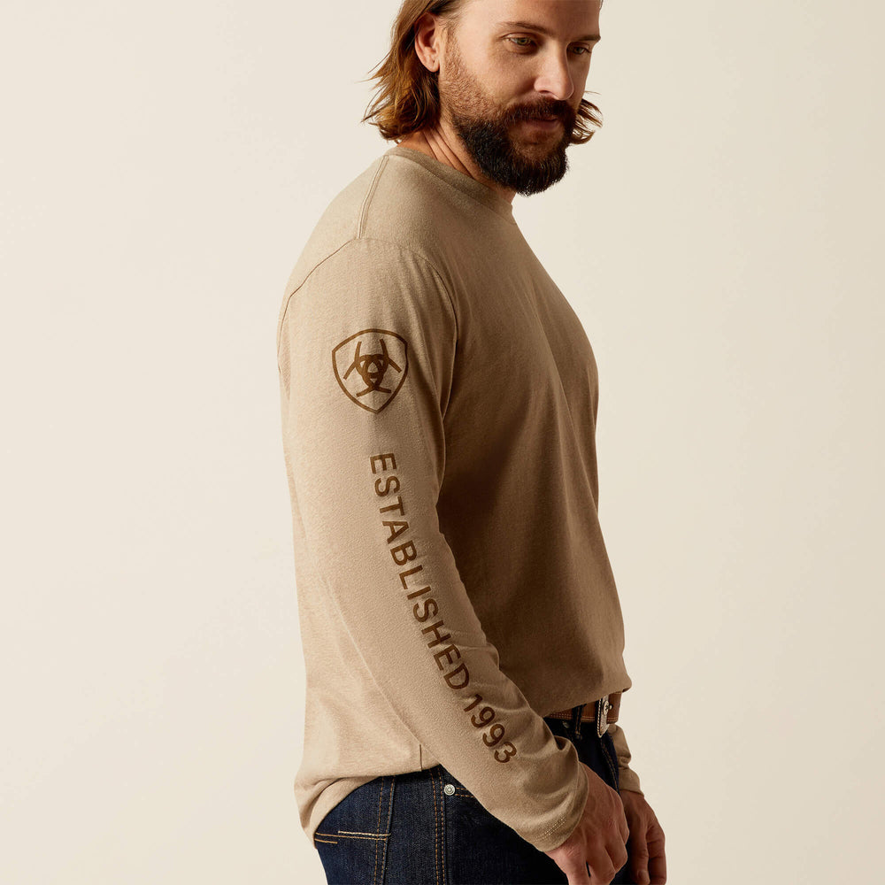 Ariat Elevated V2 T-Shirt Men - OATMEAL HEATHER