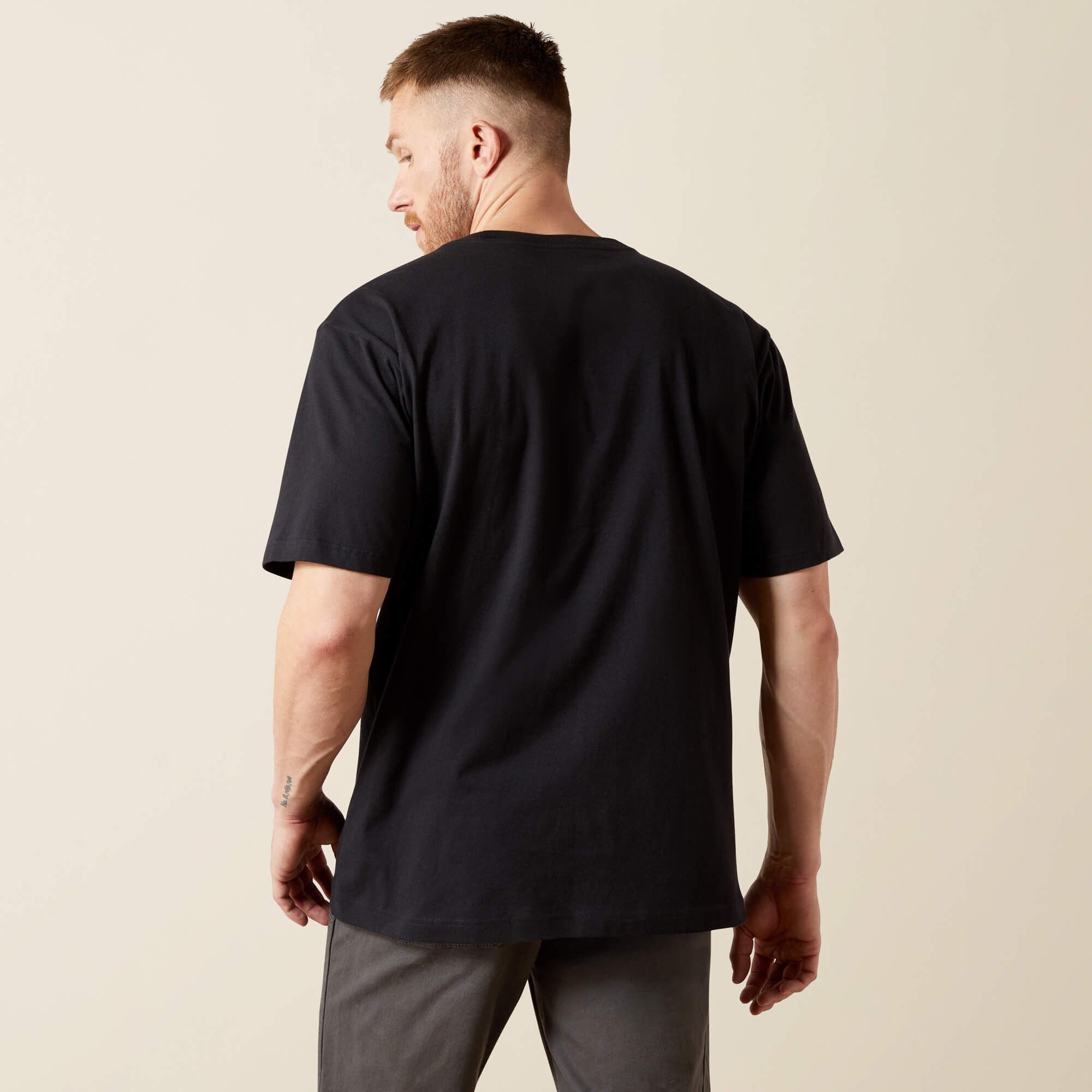Rebar Cotton Strong Standard Pocket T-Shirt Men - BLACK