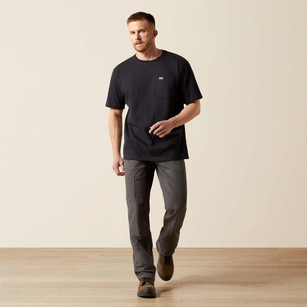 Rebar Cotton Strong Standard Pocket T-Shirt Men - BLACK