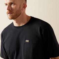 Rebar Cotton Strong Standard Pocket T-Shirt Men - BLACK