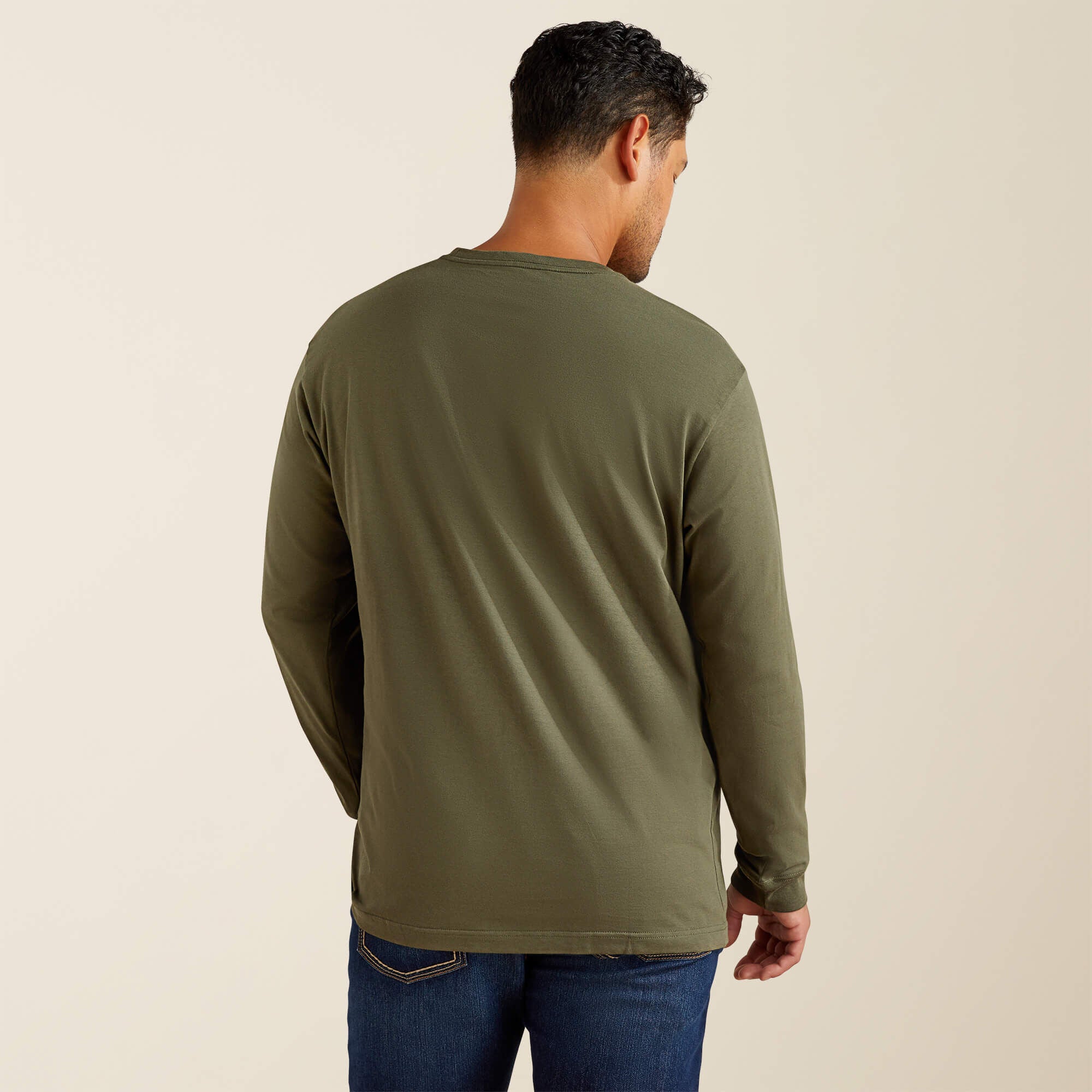 Rebar Cotton Strong Standard Logo Pocket T-Shirt Men - GRAPE LEAF/DRIED HERB