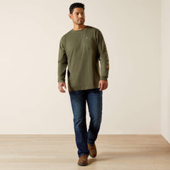 Rebar Cotton Strong Standard Logo Pocket T-Shirt Men - GRAPE LEAF/DRIED HERB