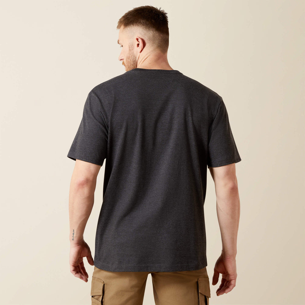 Rebar Cotton Strong Standard Pocket T-Shirt Men - CHARCOAL HEATHER