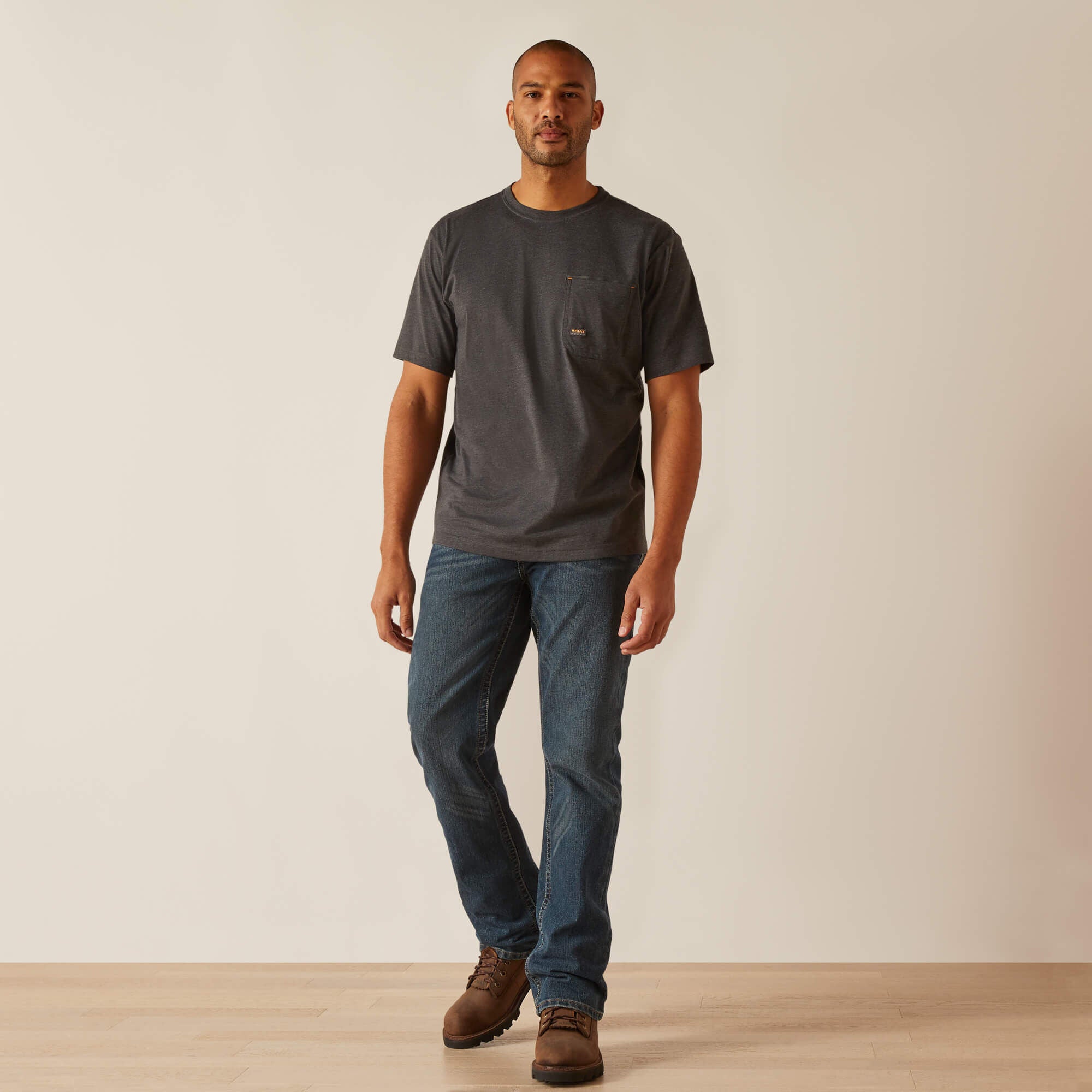 Rebar Workman Born For This T-Shirt Men - CHARCOAL/MEXICO