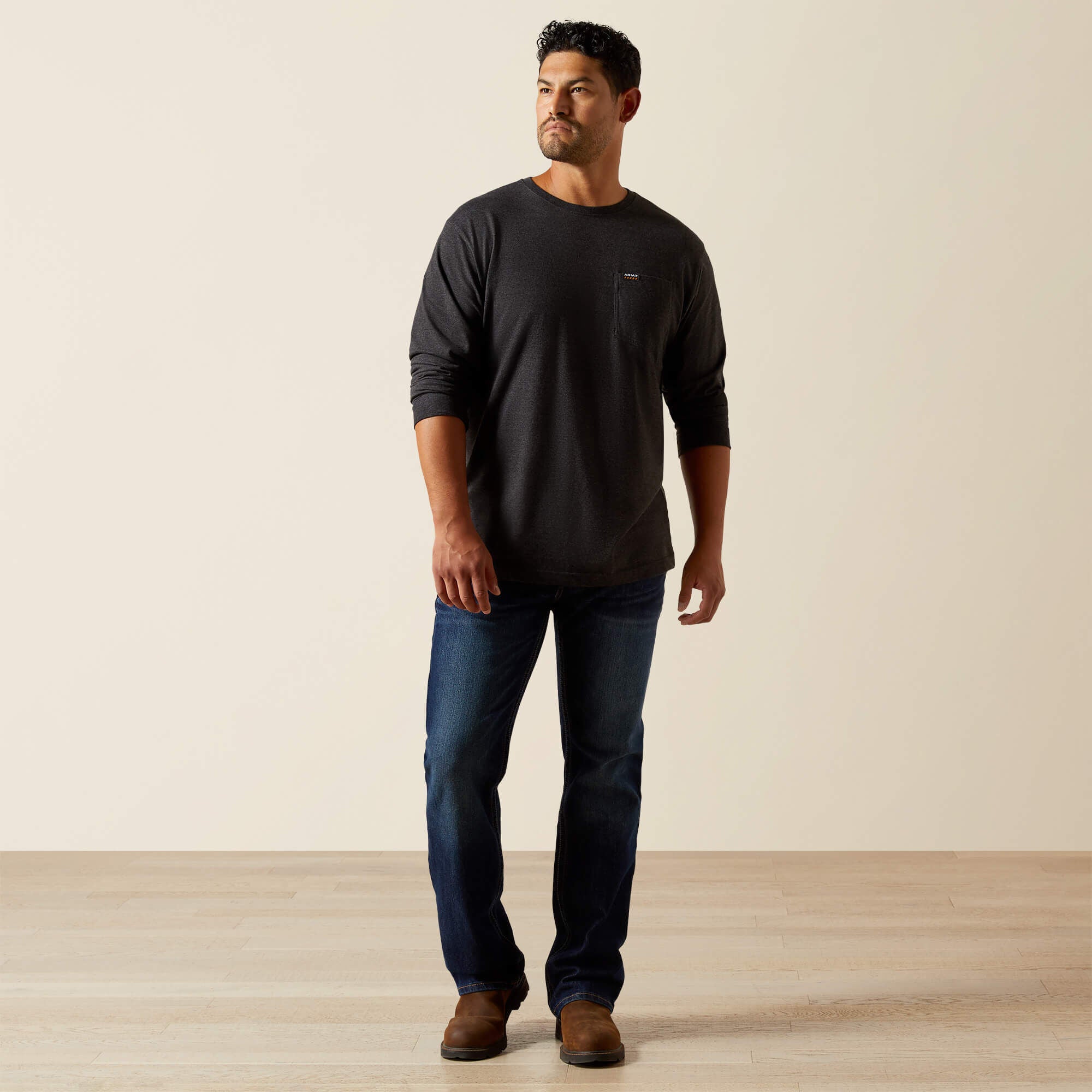 Rebar Cotton Strong Standard Pocket T-Shirt Men - CHARCOAL HEATHER