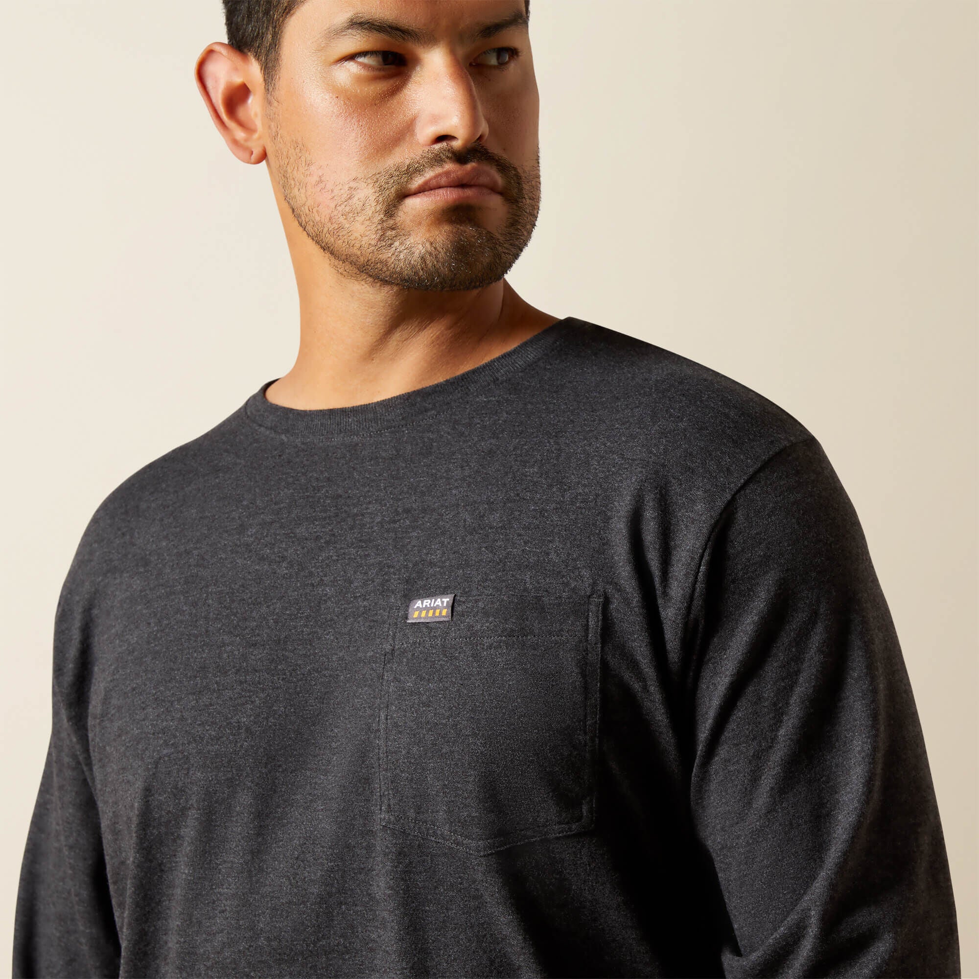 Rebar Cotton Strong Standard Pocket T-Shirt Men - CHARCOAL HEATHER