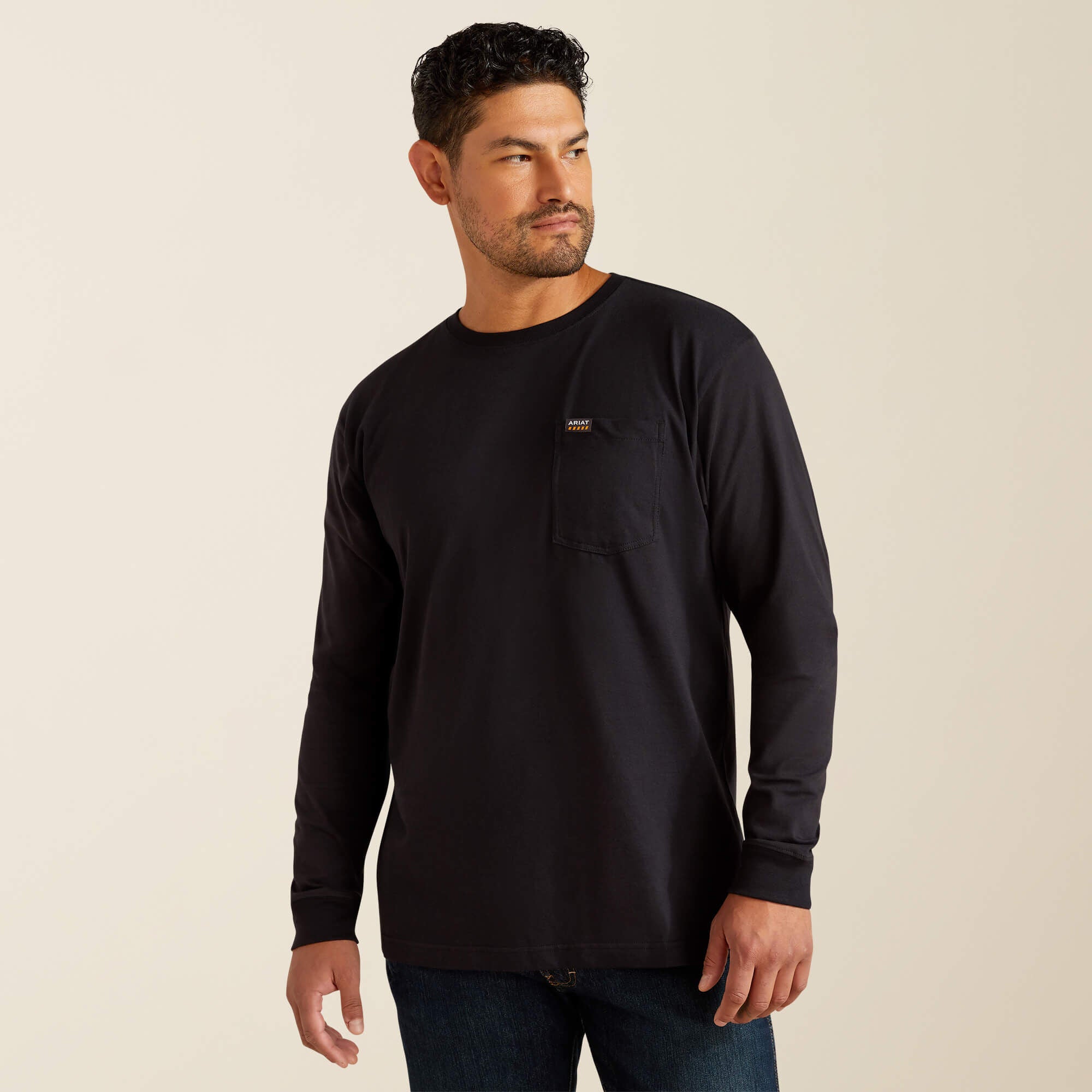 Rebar Cotton Strong Standard Pocket T-Shirt Men - BLACK
