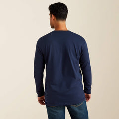 Rebar Cotton Strong Standard Pocket T-Shirt Men - NAVY