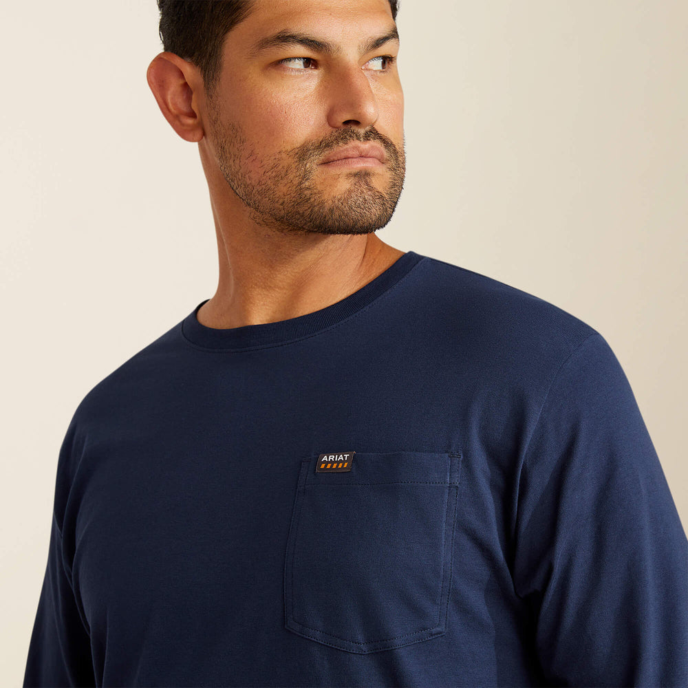 Rebar Cotton Strong Standard Pocket T-Shirt Men - NAVY