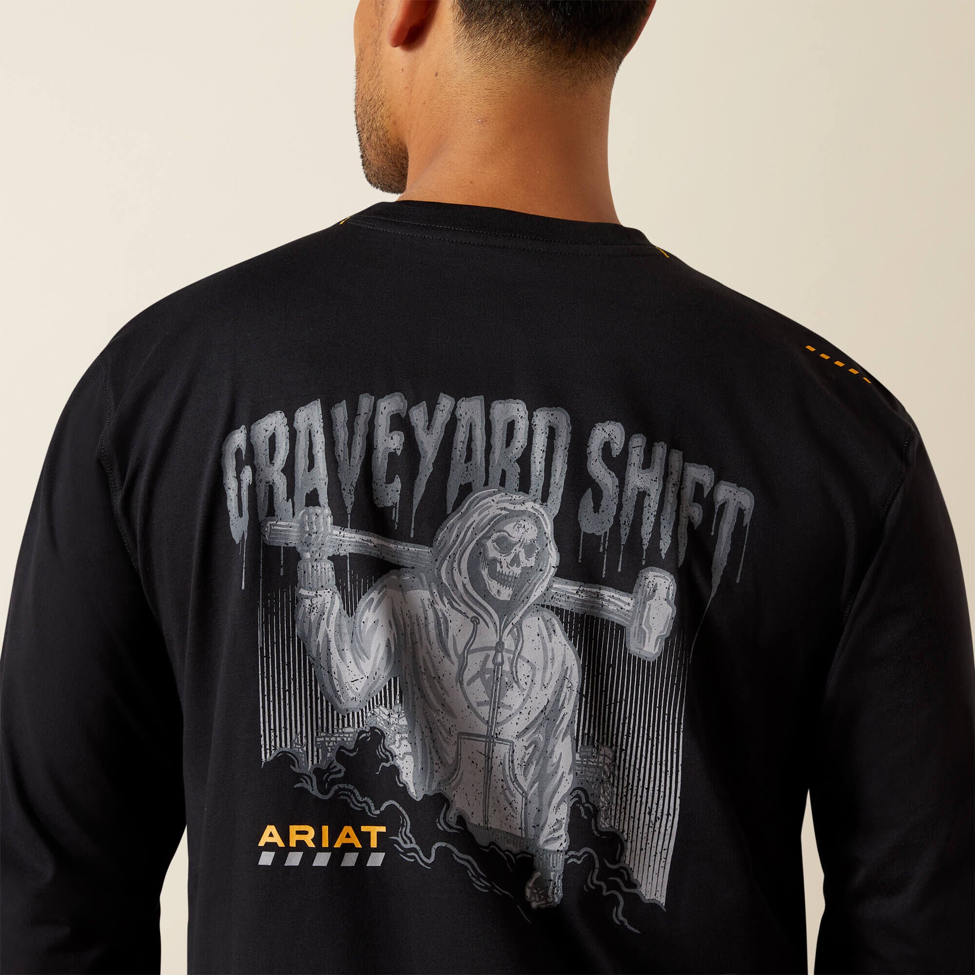 Rebar Workman Graveyard T-Shirt Men - BLACK