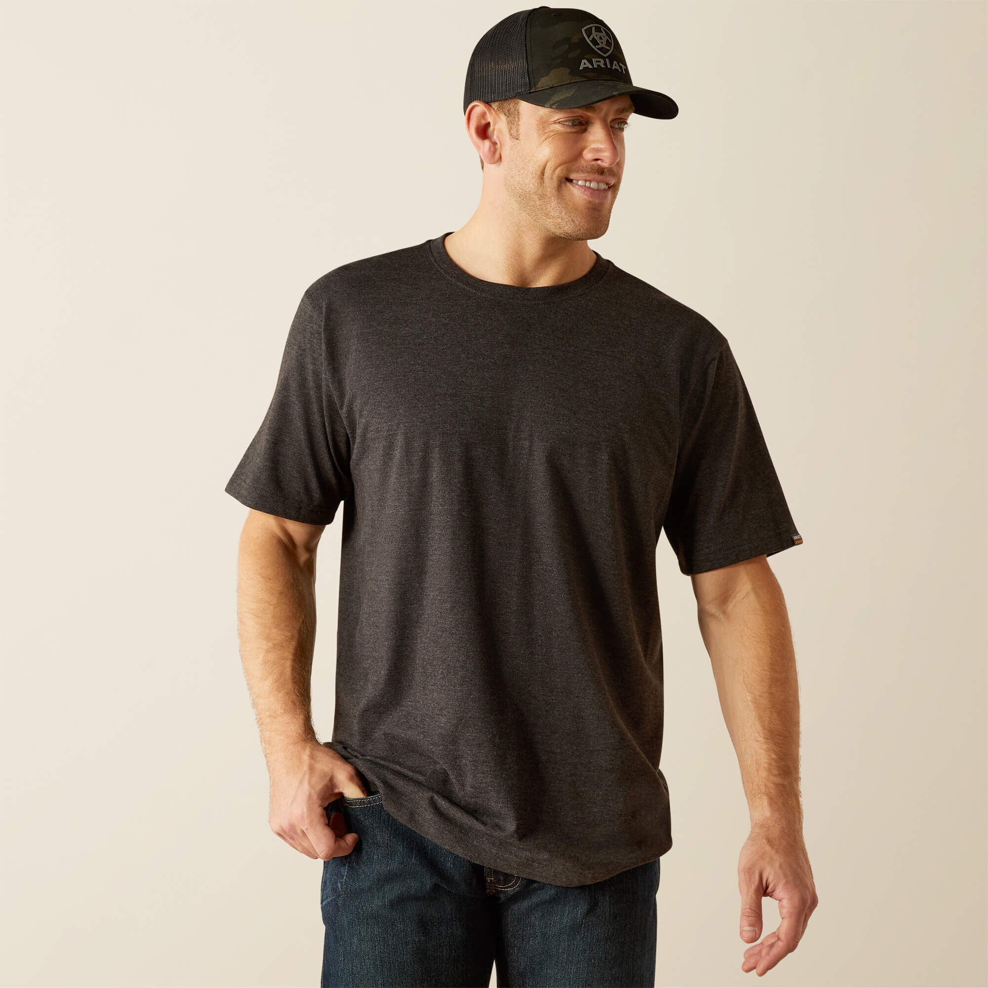 Rebar Cotton Strong Standard T-Shirt Men - CHARCOAL HEATHER