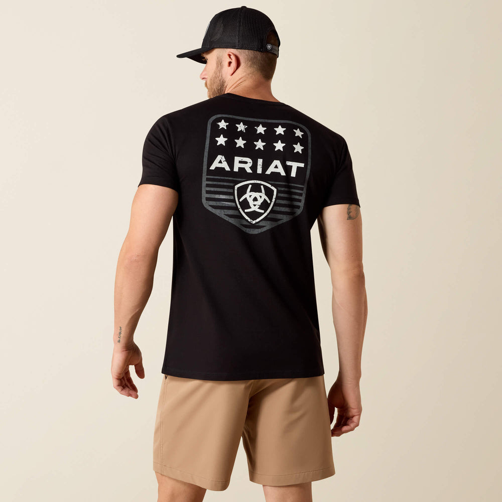 Ariat Stripe Patriotic Badge T-Shirt Men - BLACK