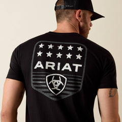 Ariat Stripe Patriotic Badge T-Shirt Men - BLACK
